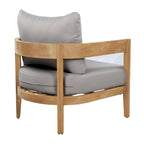 Brooklyn Acacia Wood Outdoor Club Chair with Cushions by Christopher Knight Home