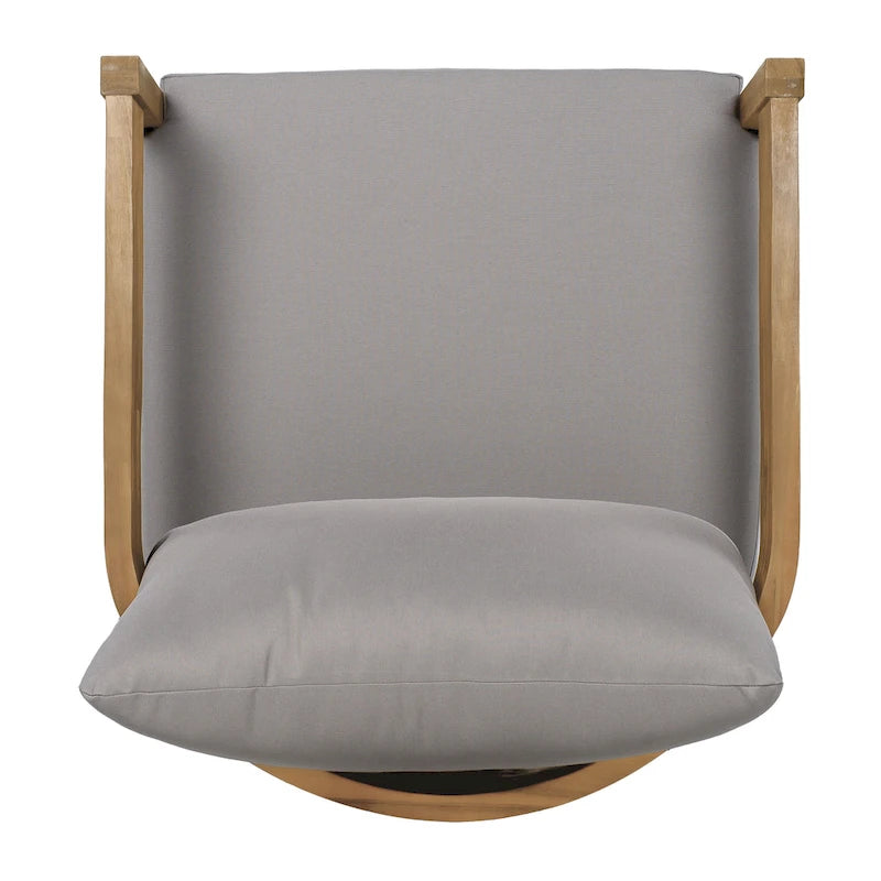 Brooklyn Acacia Wood Outdoor Club Chair with Cushions by Christopher Knight Home