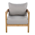 Brooklyn Acacia Wood Outdoor Club Chair with Cushions by Christopher Knight Home