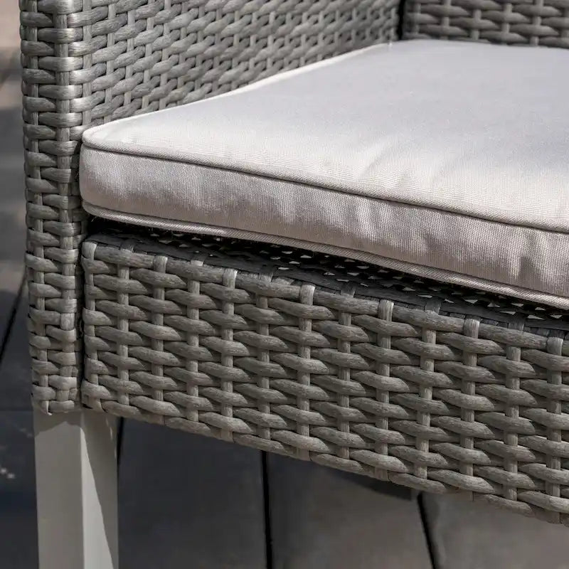 Antibes Outdoor Wicker Dining Chairs with Cushions by Christopher Knight Home - N/A