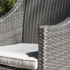 Antibes Outdoor Wicker Dining Chairs with Cushions by Christopher Knight Home - N/A
