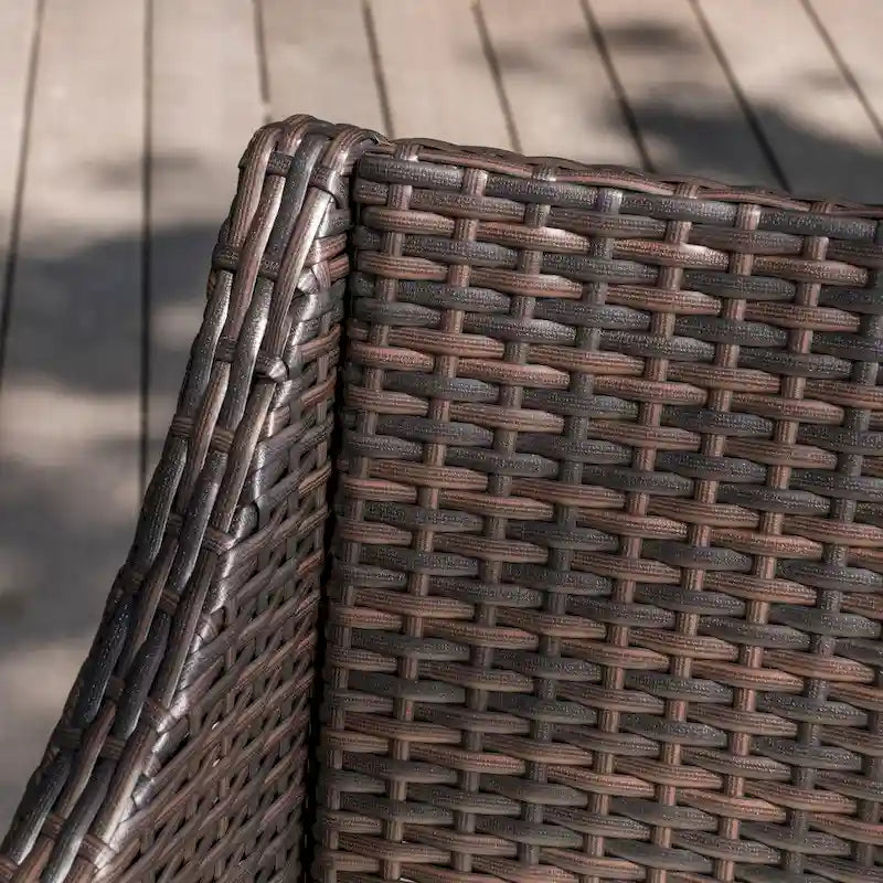 Antibes Outdoor Wicker Dining Chairs with Cushions by Christopher Knight Home - N/A