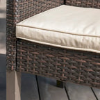 Antibes Outdoor Wicker Dining Chairs with Cushions by Christopher Knight Home - N/A