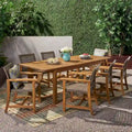 Edgewood Outdoor 8 Seater Acacia Wood Dining Set with Expandable Table by Christopher Knight Home