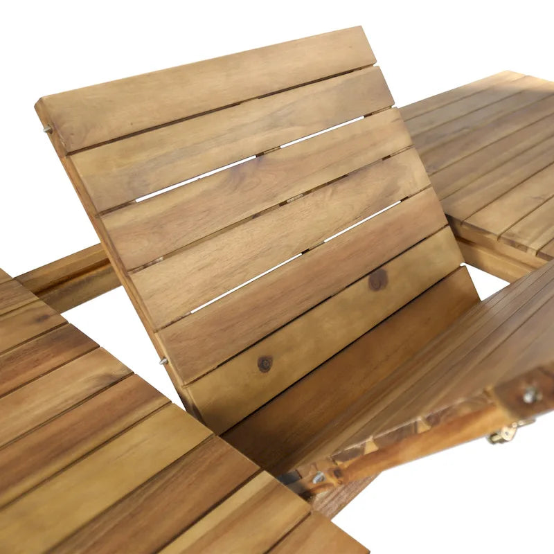 Edgewood Outdoor 8 Seater Acacia Wood Dining Set with Expandable Table by Christopher Knight Home