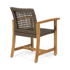 Edgewood Outdoor 8 Seater Acacia Wood Dining Set with Expandable Table by Christopher Knight Home