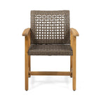 Edgewood Outdoor 8 Seater Acacia Wood Dining Set with Expandable Table by Christopher Knight Home