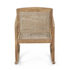 Welby Outdoor Acacia Wood and Wicker Outdoor Rocking Chair by Christopher Knight Home