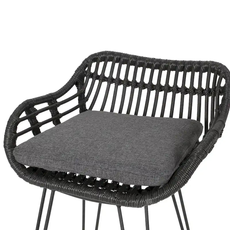 Dale Outdoor Wicker 30 Inch Barstools (Set of 2) by Christopher Knight Home