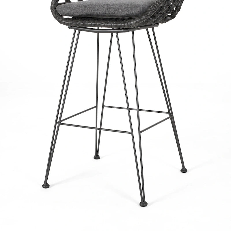 Dale Outdoor Wicker 30 Inch Barstools (Set of 2) by Christopher Knight Home
