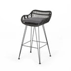 Dale Outdoor Wicker 30 Inch Barstools (Set of 2) by Christopher Knight Home