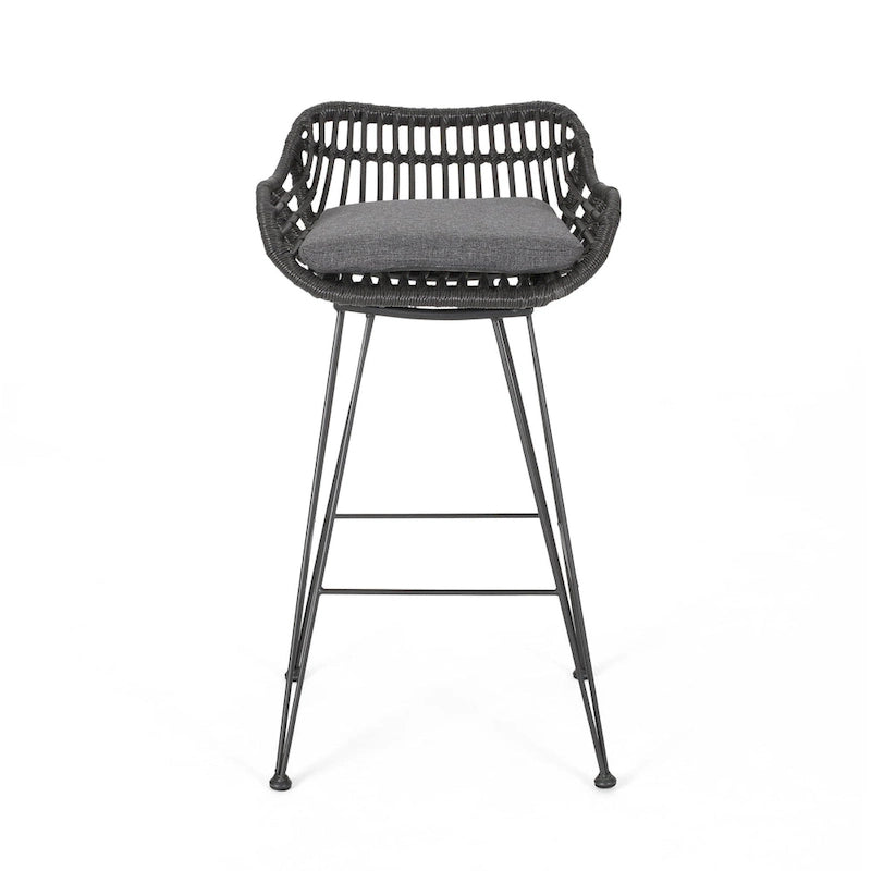 Dale Outdoor Wicker 30 Inch Barstools (Set of 2) by Christopher Knight Home