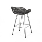 Dale Outdoor Wicker 30 Inch Barstools (Set of 2) by Christopher Knight Home