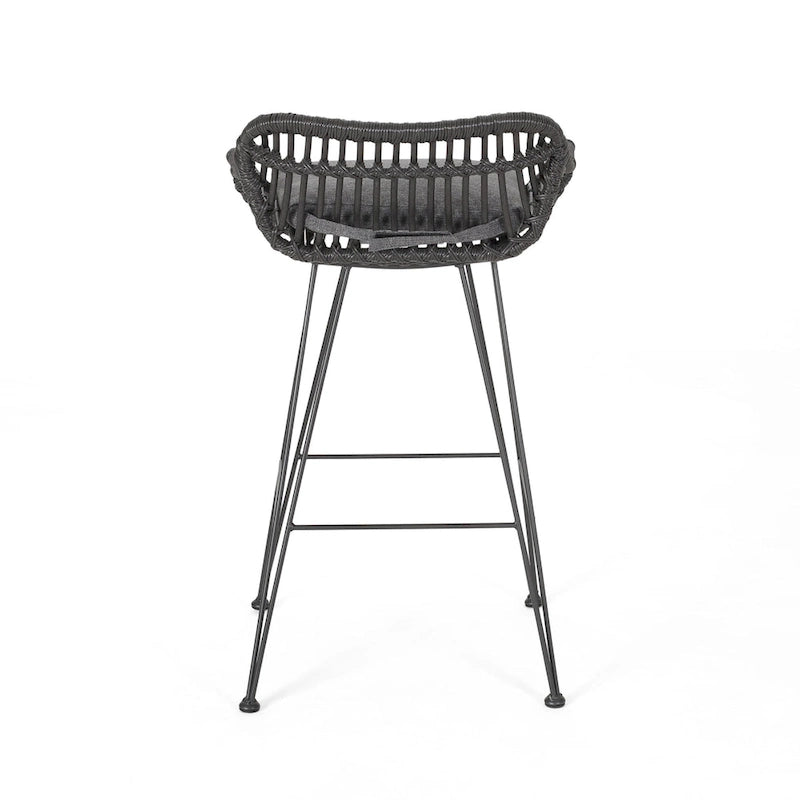 Dale Outdoor Wicker 30 Inch Barstools (Set of 2) by Christopher Knight Home