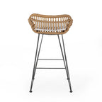 Dale Outdoor Wicker 30 Inch Barstools (Set of 2) by Christopher Knight Home