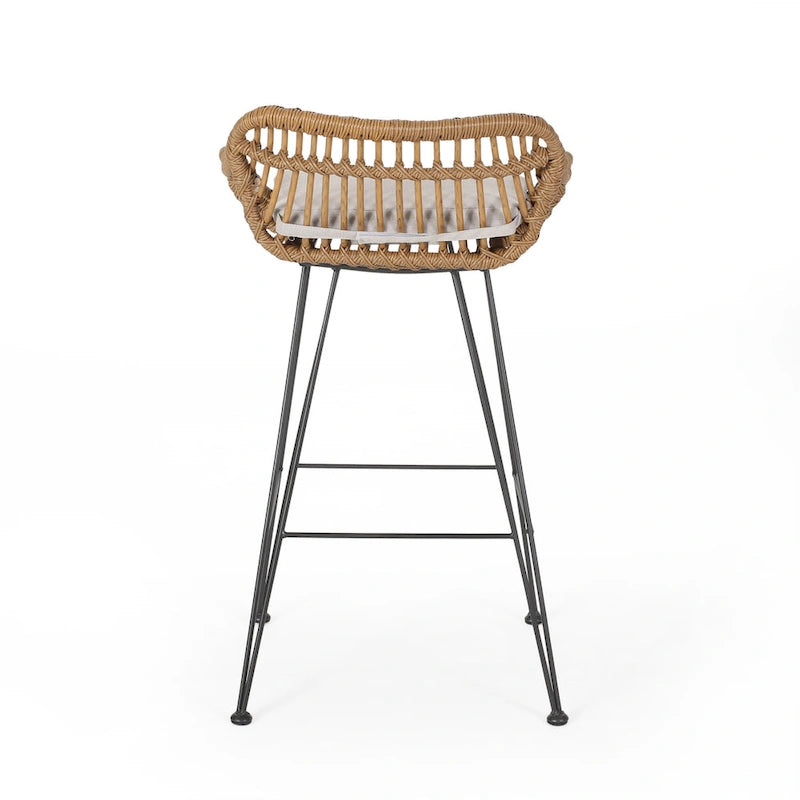Dale Outdoor Wicker 30 Inch Barstools (Set of 2) by Christopher Knight Home
