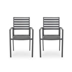 Cape Coral Aluminum Modern Outdoor Dining Chair (Set of 2) by Christopher Knight Home