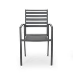 Cape Coral Aluminum Modern Outdoor Dining Chair (Set of 2) by Christopher Knight Home