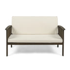 Carolina Outdoor Acacia Wood Loveseat by Christopher Knight Home