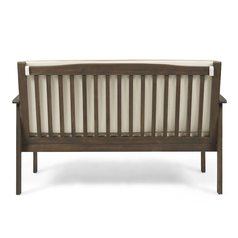Carolina Outdoor Acacia Wood Loveseat by Christopher Knight Home