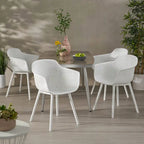Lotus Outdoor Modern Dining Chairs (Set of 4) by Christopher Knight Home