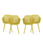 Lotus Outdoor Modern Dining Chairs (Set of 4) by Christopher Knight Home