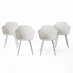Lotus Outdoor Modern Dining Chairs (Set of 4) by Christopher Knight Home