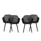 Lotus Outdoor Modern Dining Chairs (Set of 4) by Christopher Knight Home