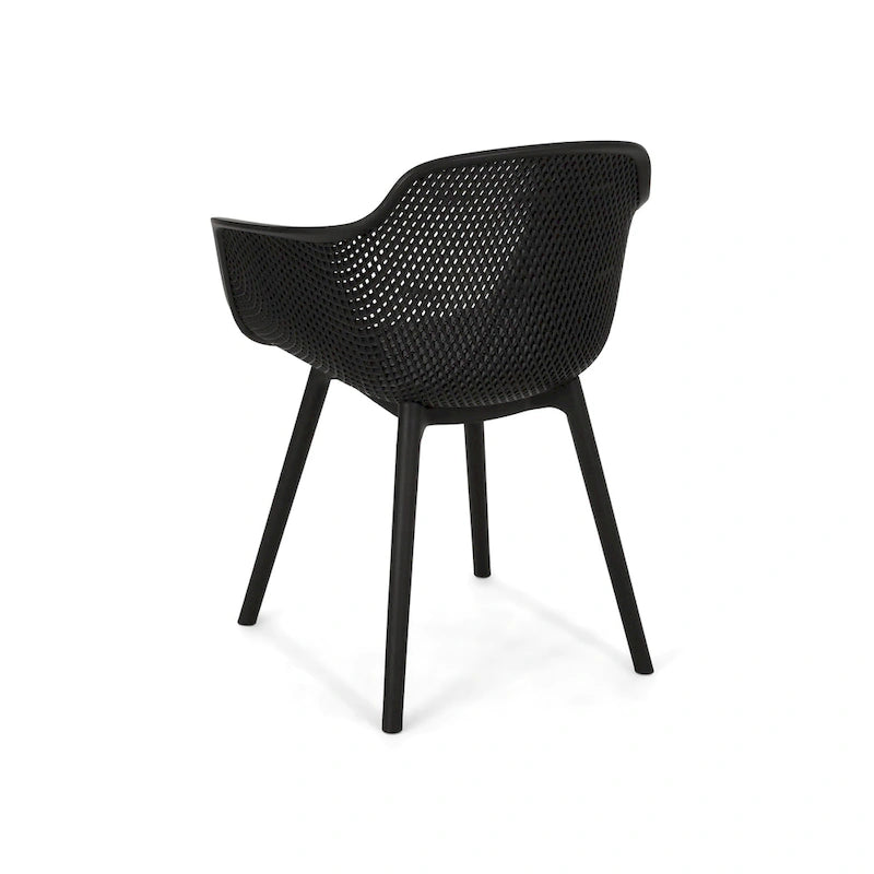 Lotus Outdoor Modern Dining Chairs (Set of 4) by Christopher Knight Home