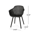 Lotus Outdoor Modern Dining Chairs (Set of 4) by Christopher Knight Home