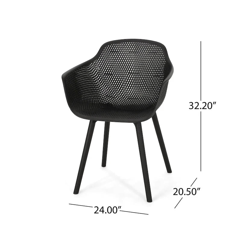 Lotus Outdoor Modern Dining Chairs (Set of 4) by Christopher Knight Home