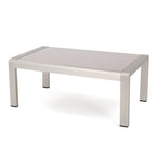 Cape Coral Outdoor Aluminum and Tempered Glass Coffee Table by Christopher Knight Home