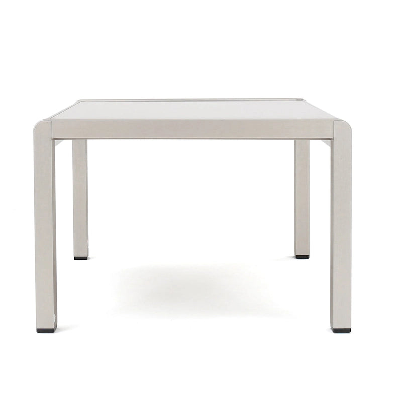 Cape Coral Outdoor Aluminum and Tempered Glass Coffee Table by Christopher Knight Home