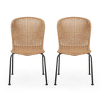 Spinnaker Outdoor Boho Wicker Dining Chair (Set of 2) by Christopher Knight Home - 20.25 W x 25.50 D x 34.75 H
