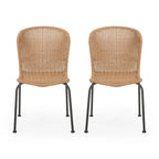 Spinnaker Outdoor Boho Wicker Dining Chair (Set of 2) by Christopher Knight Home - 20.25 W x 25.50 D x 34.75 H