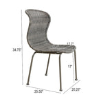 Spinnaker Outdoor Boho Wicker Dining Chair (Set of 2) by Christopher Knight Home - 20.25 W x 25.50 D x 34.75 H
