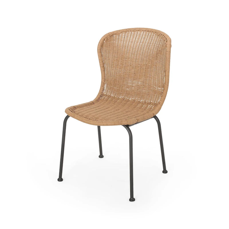 Spinnaker Outdoor Boho Wicker Dining Chair (Set of 2) by Christopher Knight Home - 20.25 W x 25.50 D x 34.75 H