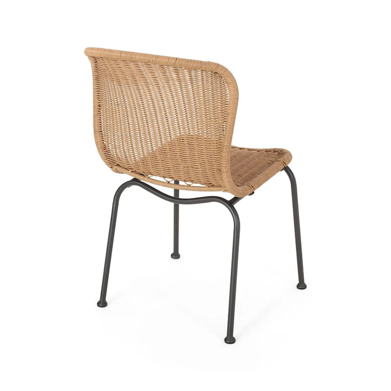 Spinnaker Outdoor Boho Wicker Dining Chair (Set of 2) by Christopher Knight Home - 20.25 W x 25.50 D x 34.75 H