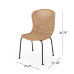 Spinnaker Outdoor Boho Wicker Dining Chair (Set of 2) by Christopher Knight Home - 20.25 W x 25.50 D x 34.75 H