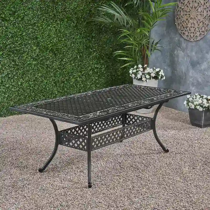 Phoenix Outdoor 64 - 81Expandable Cast Aluminum Dining Table by Christopher Knight Home