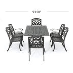 Austin Outdoor 7-piece Cast Aluminum Rectangle Dining Set by Christopher Knight Home