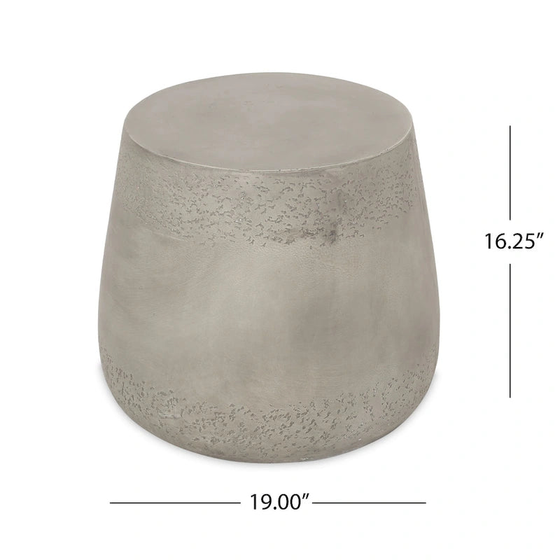 Orion Outdoor Contemporary Lightweight Concrete Accent Side Table by Christopher Knight Home - 19.00W x 19.00D x 16.25H