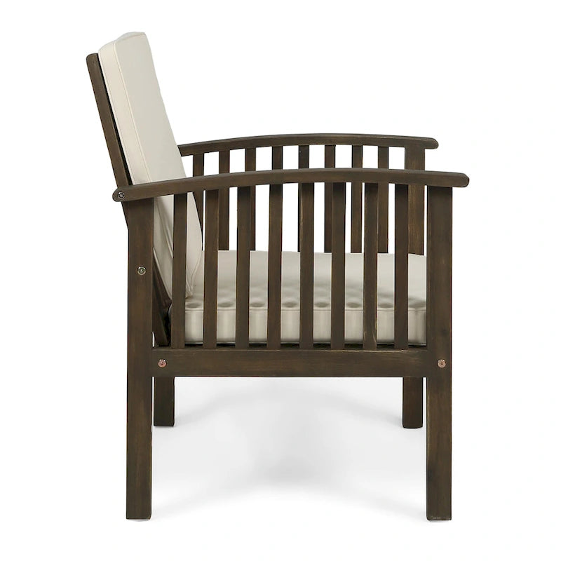 Casa Acacia Outdoor Acacia Wood Club Chairs(Set of 2) by Christopher Knight Home