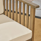 Casa Acacia Outdoor Acacia Wood Club Chairs(Set of 2) by Christopher Knight Home
