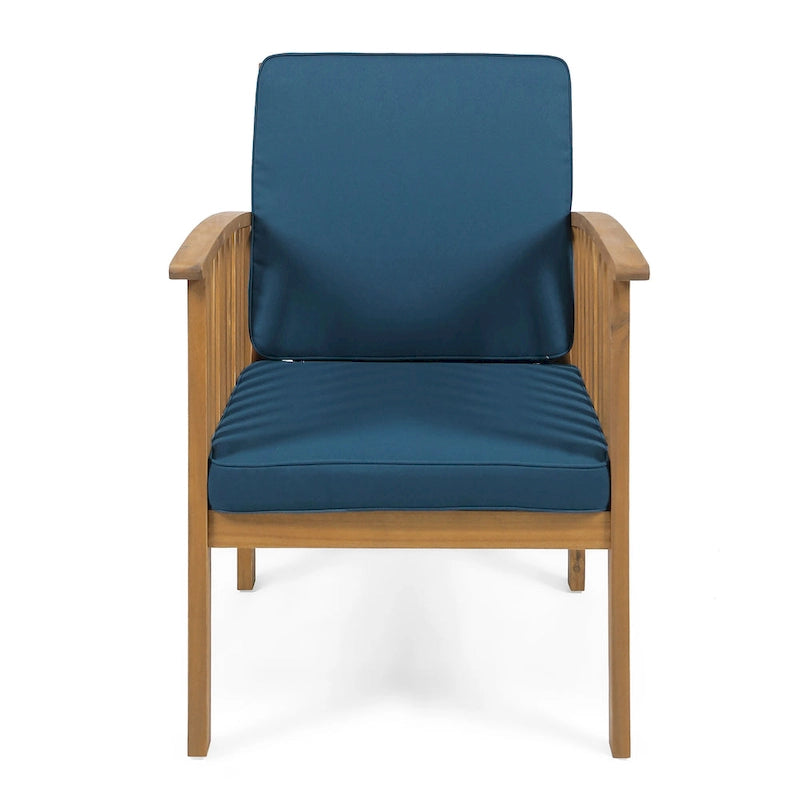 Casa Acacia Outdoor Acacia Wood Club Chairs(Set of 2) by Christopher Knight Home