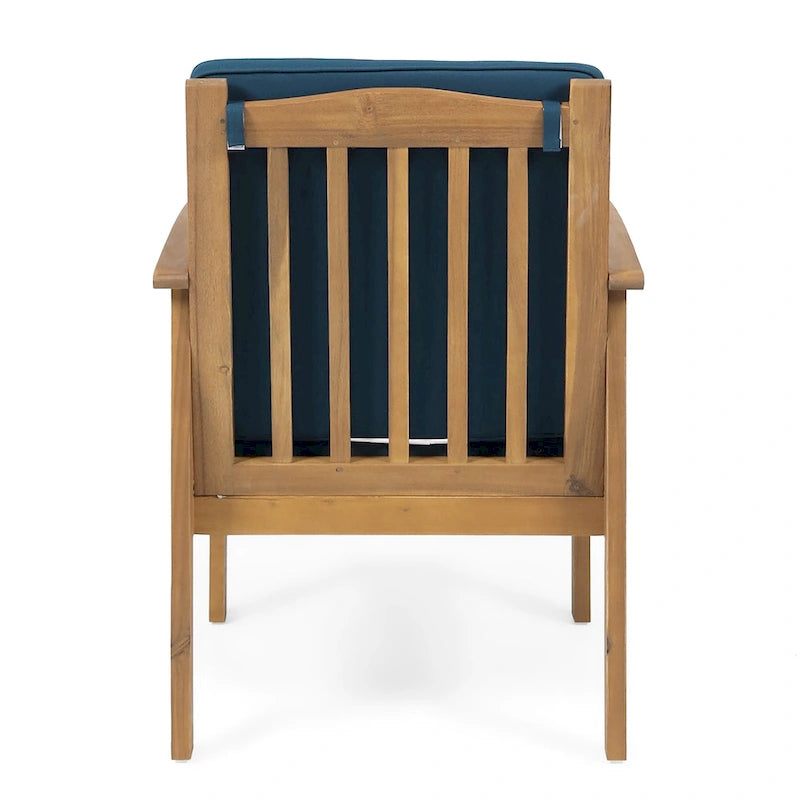 Casa Acacia Outdoor Acacia Wood Club Chairs(Set of 2) by Christopher Knight Home