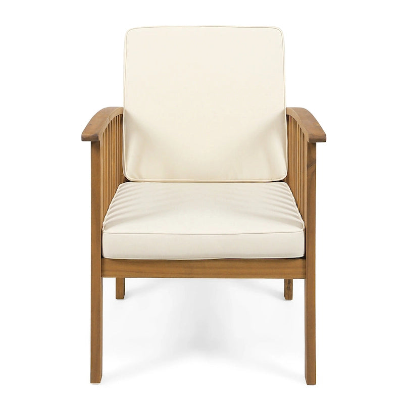 Casa Acacia Outdoor Acacia Wood Club Chairs(Set of 2) by Christopher Knight Home