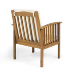 Casa Acacia Outdoor Acacia Wood Club Chairs(Set of 2) by Christopher Knight Home