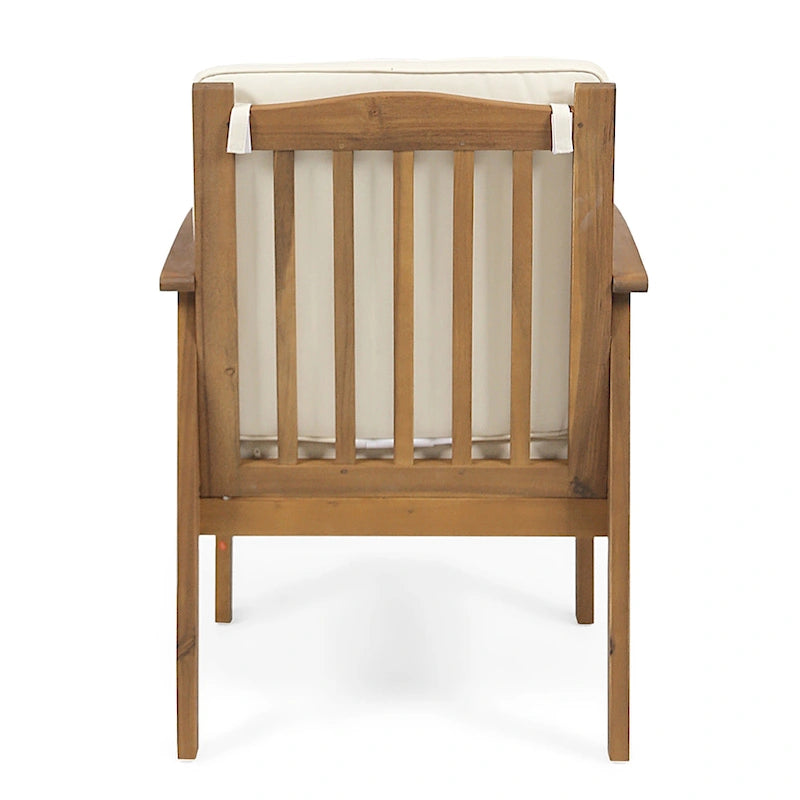 Casa Acacia Outdoor Acacia Wood Club Chairs(Set of 2) by Christopher Knight Home