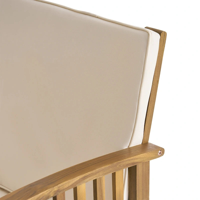 Casa Acacia Outdoor Acacia Wood Club Chairs(Set of 2) by Christopher Knight Home